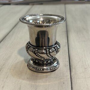 Vintage Ronson Mid Century Silver Plate Candle Holder/Cigarette Urn